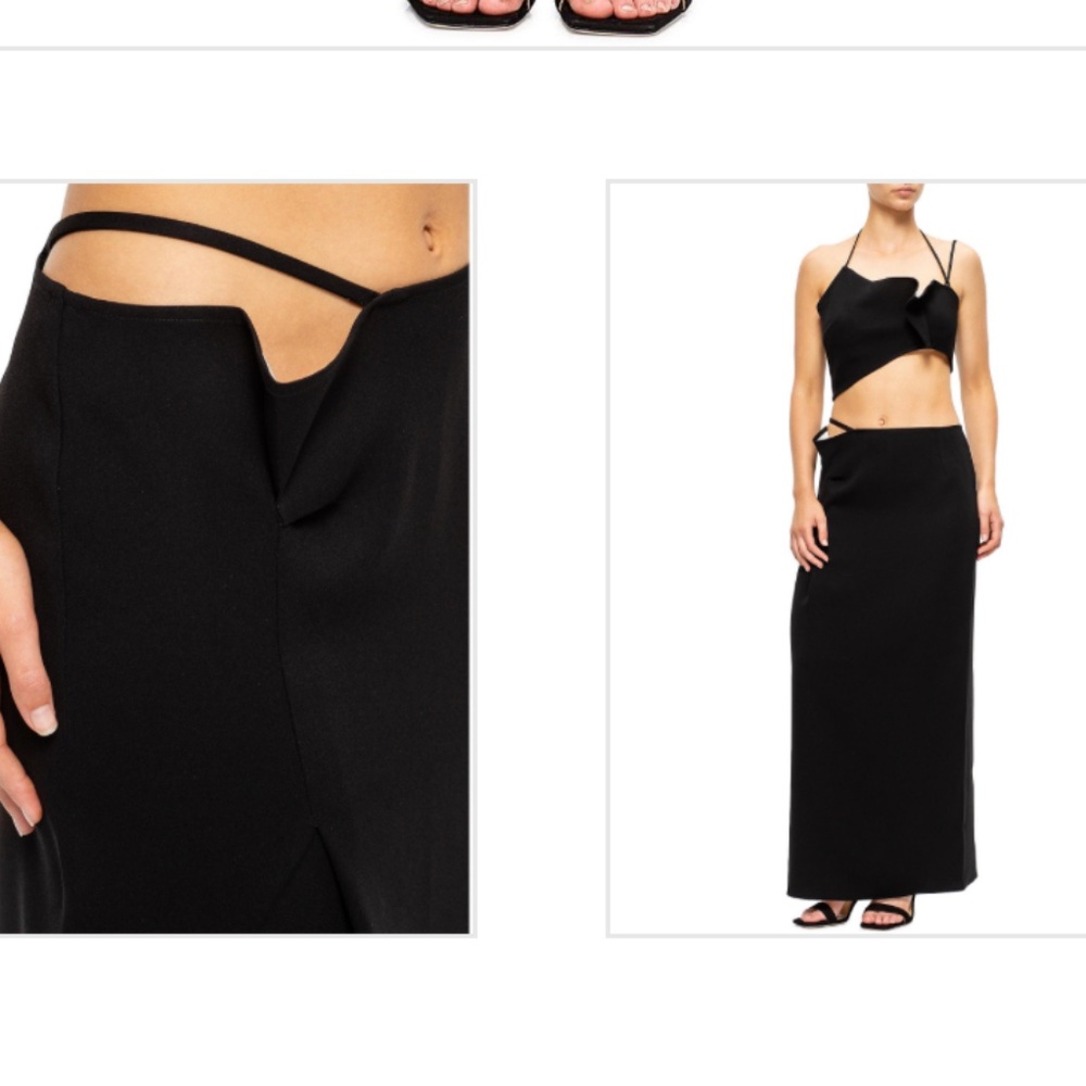 NWT Paris Georgia Franca Cutout Crepe Fitted Skirt - Picture 4 of 8